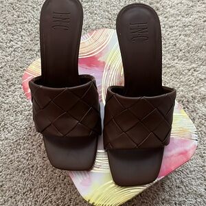 INC Brown mules